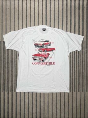 Vintage Chevy Convertible Graphic T Shirt White XL